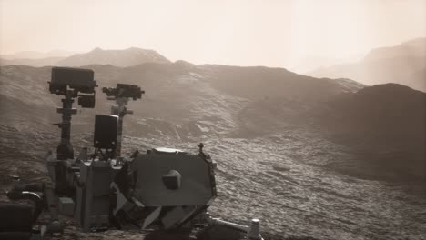 Curiosidad-Mars-Rover-Explorando-La-Superficie-Del-Planeta-Rojo.-Elementos-De-Esta-Imagen-Proporcionados-Por-La-Nasa